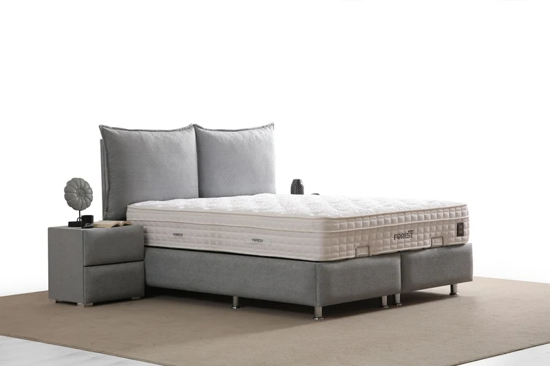 Lit Coffre MALIA GRIS FONCÉ - Velours