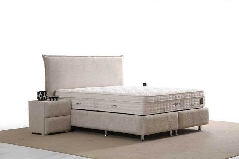 Lit Coffre MIA BEIGE - Chenille