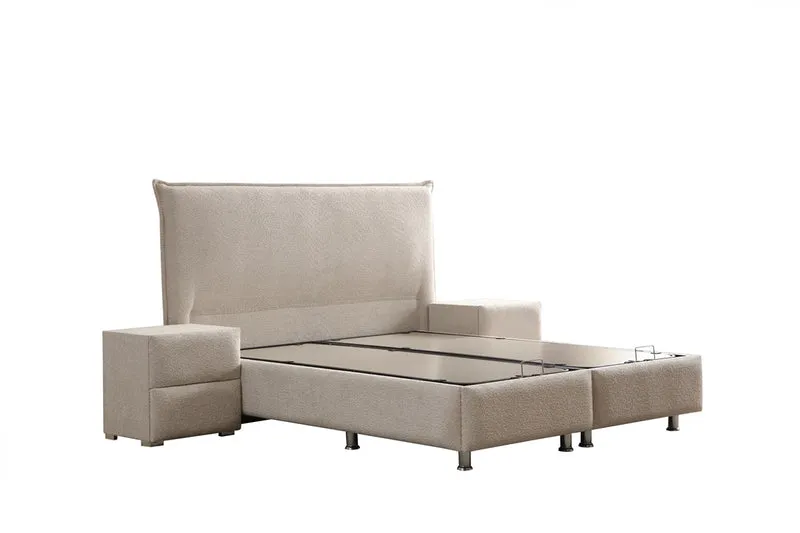 Lit Coffre MIA BEIGE - Chenille