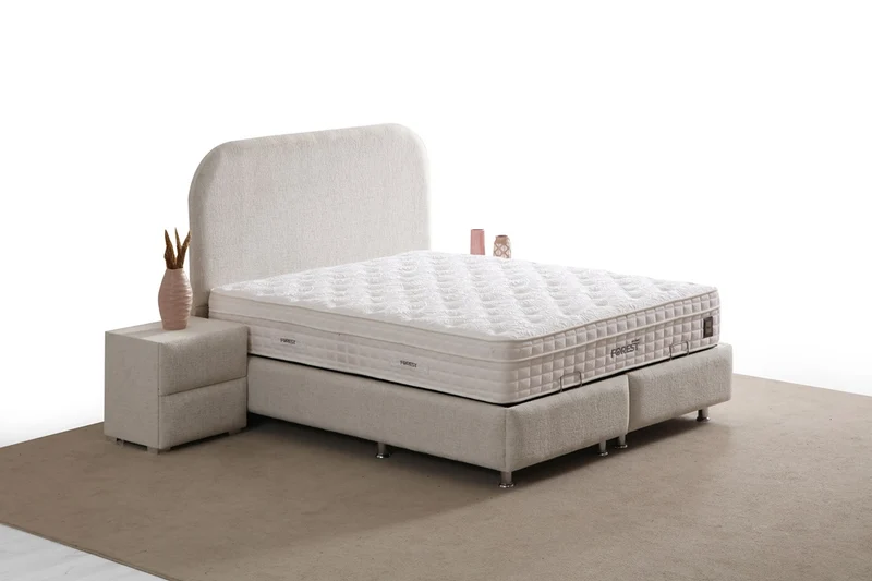 Lit Coffre Jade BLANC CASSÉ - Chenille