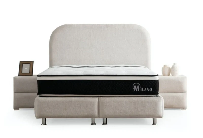 Lit Coffre Jade BLANC CASSÉ - Chenille