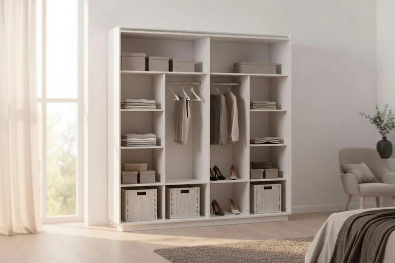 Armoire Dressing Rilona Beige