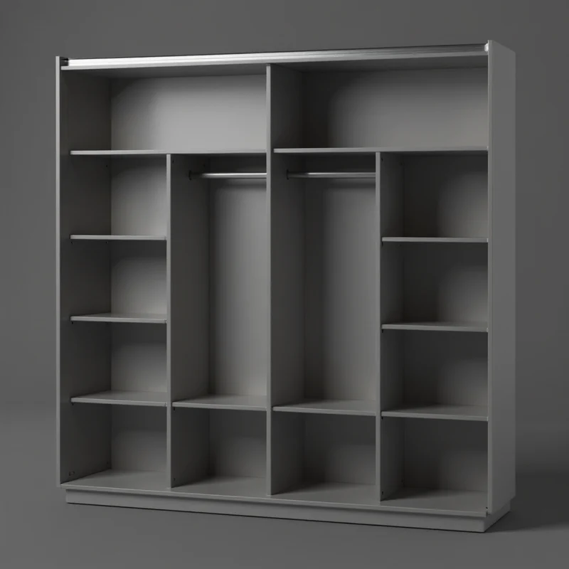 Armoire Dressing Rilona Gris