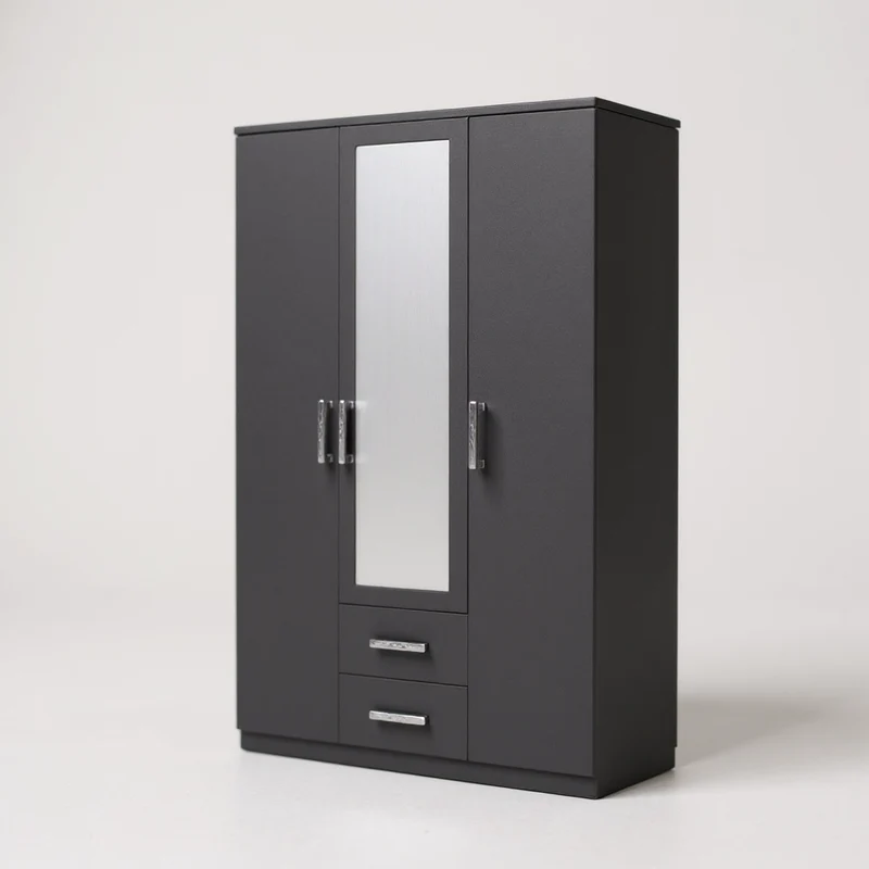 Armoire 3 Portes Nilona Gris