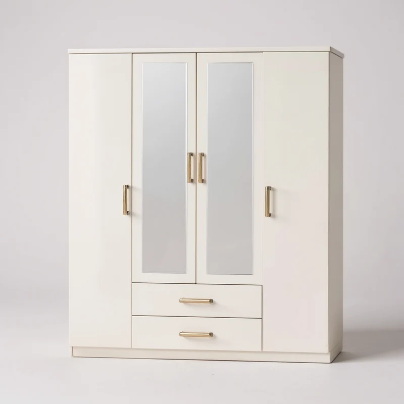 Armoire 4 Portes Gilona Beige