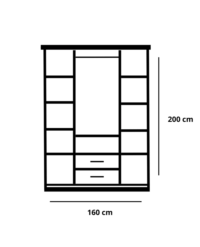 Armoire 4 Portes Gilona Beige