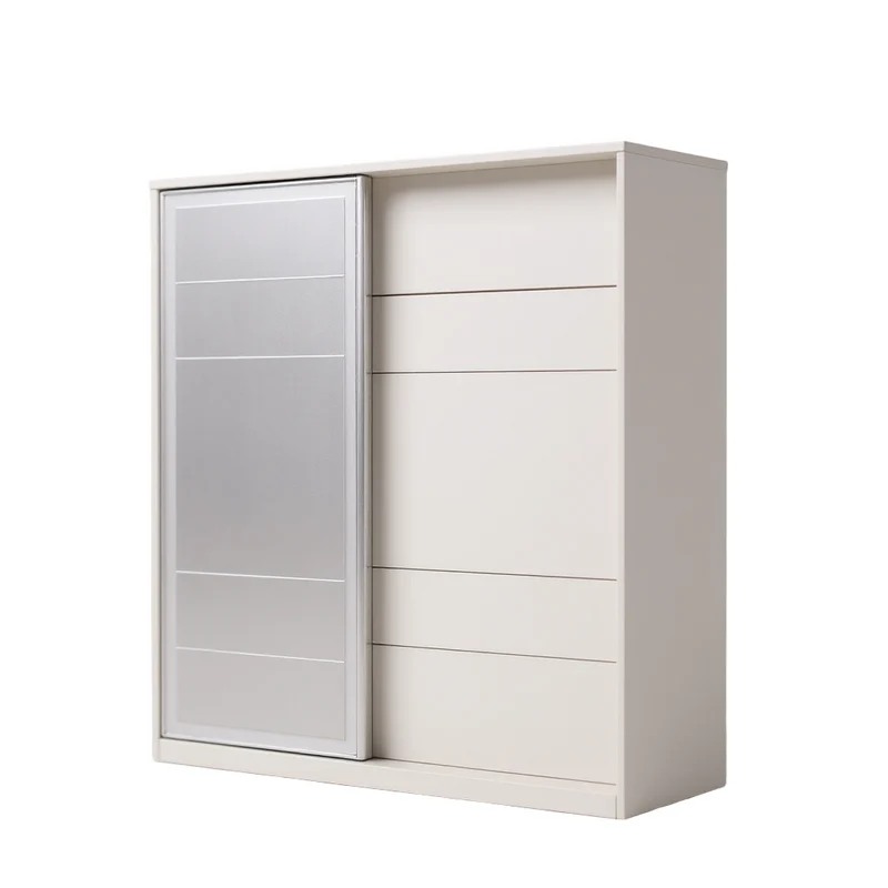 Armoire 2 Portes Coulissantes Lirona Blanc