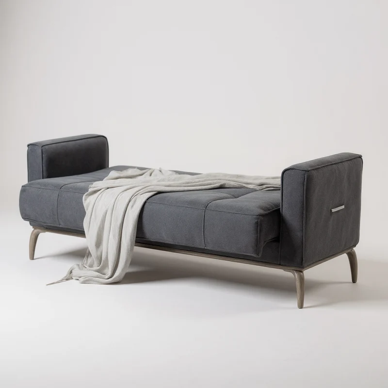 Canapé Convertible Kelebel Velours Gris