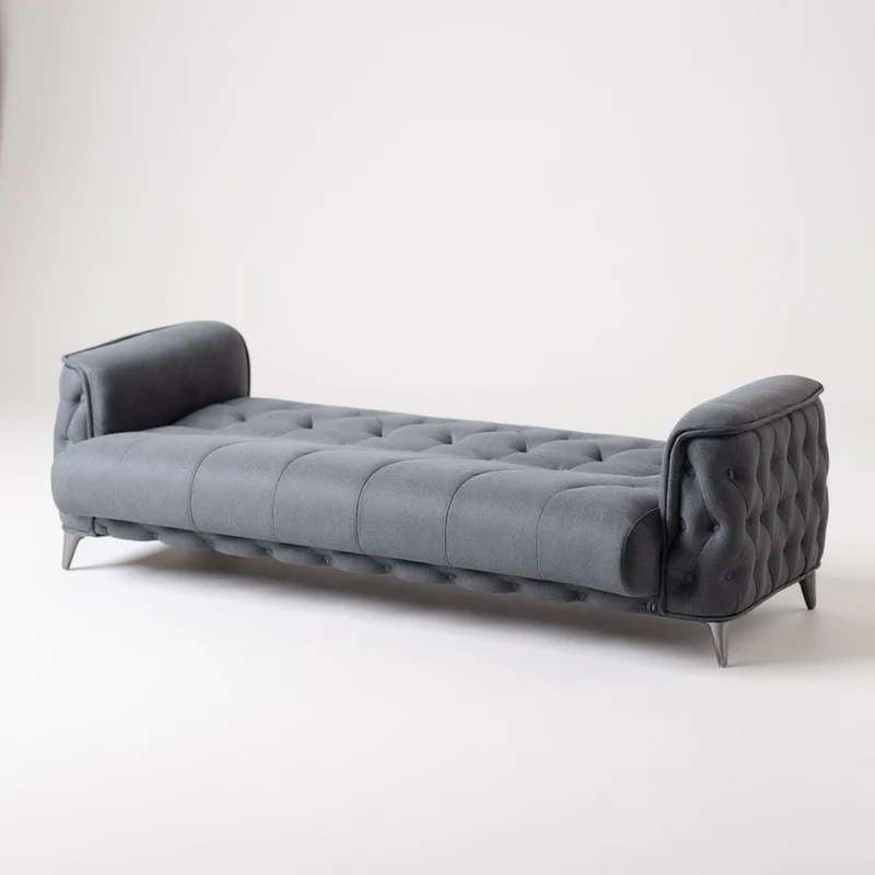Canapé Convertible 3+2+1 Cubay Velours Gris