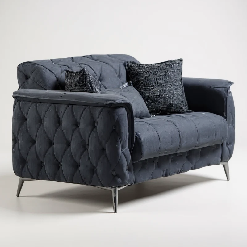 Canapé Convertible 3+2+1 Cubay Velours Gris