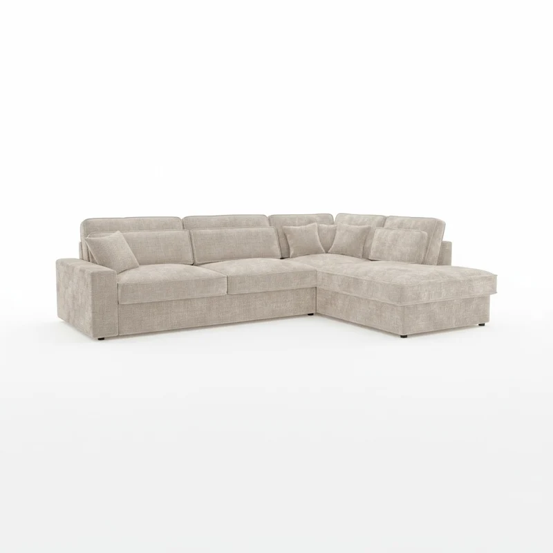 Canapé d'Angle Lexas Tweed Beige