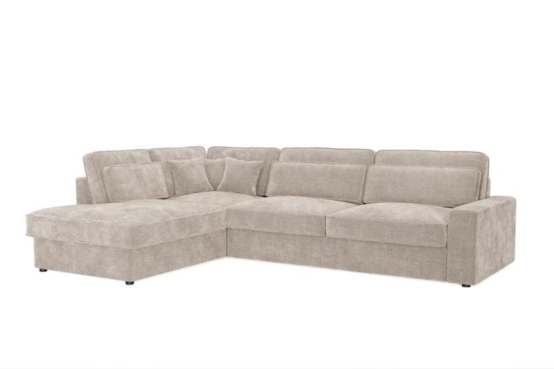 Canapé d'Angle Lexas Tweed Beige