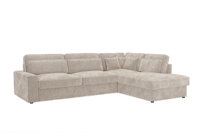 Canapé d'Angle Lexas Tweed Beige