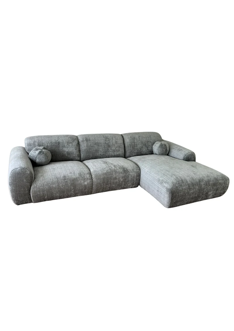 Canapé d'Angle Cloudy Tweed Gris