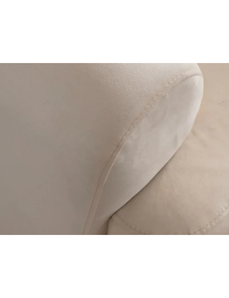 Canapé Modulable Mila Velours Blanc Cassé