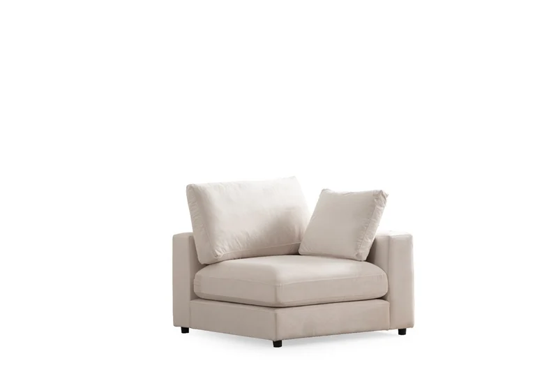Canapé Modulable Julia Velours 4+1 Pouf