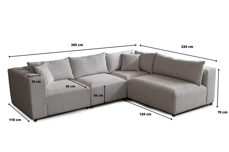 Canapé Modulable Azra Chenille