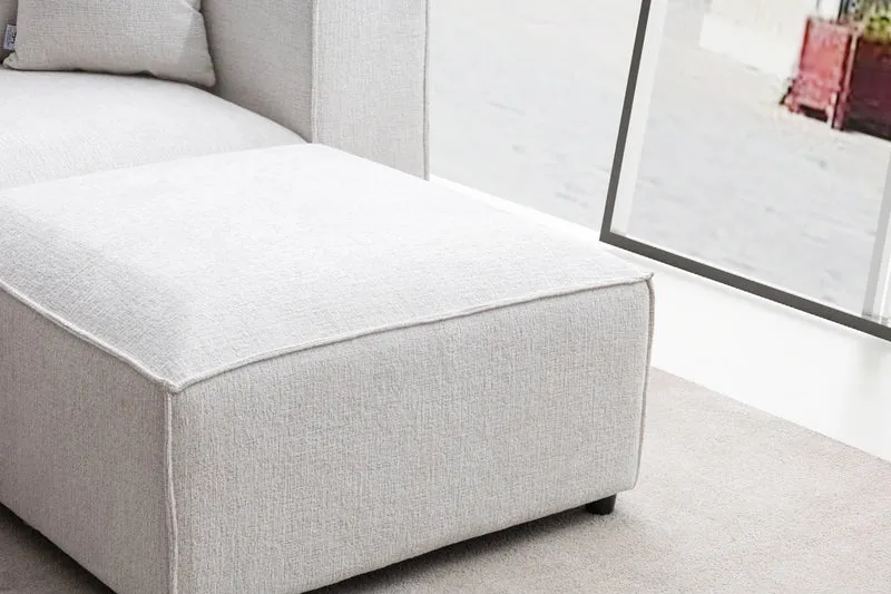 Canapé Modulable Élégance Chenille 4+1 Pouf