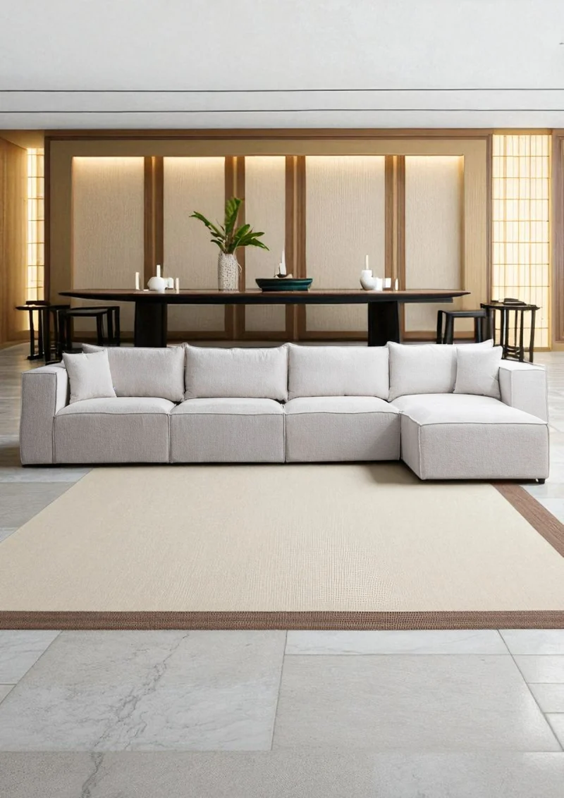Canapé Modulable Élégance Chenille 4+1 Pouf