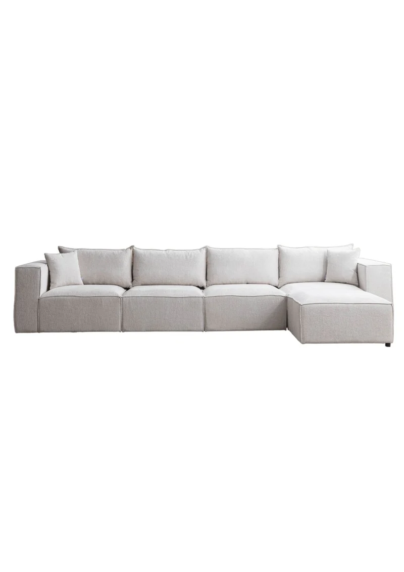 Canapé Modulable Élégance Chenille 4+1 Pouf