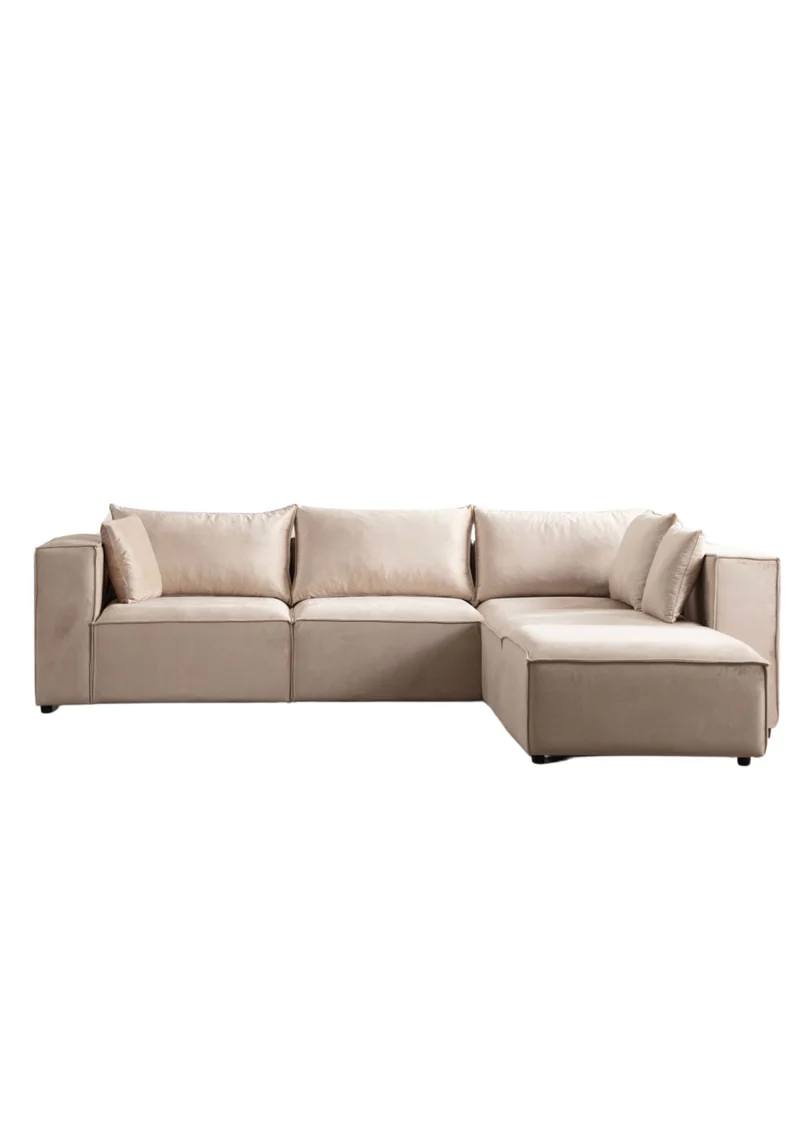 Canapé Modulable Élégance Velours 4+1 Pouf