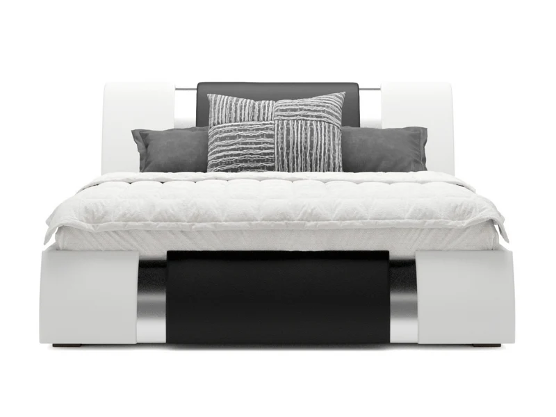 Lit coffre design avec bande métallique - ATILLA