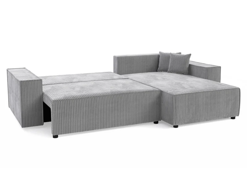 Canapé d'angle convertible velours côtelé doux Rivoli