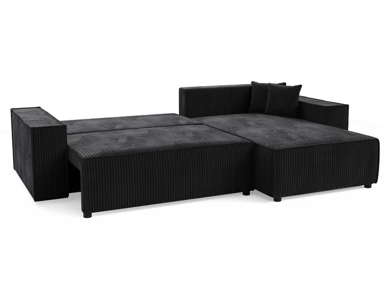 Canapé d'angle convertible velours côtelé doux Rivoli