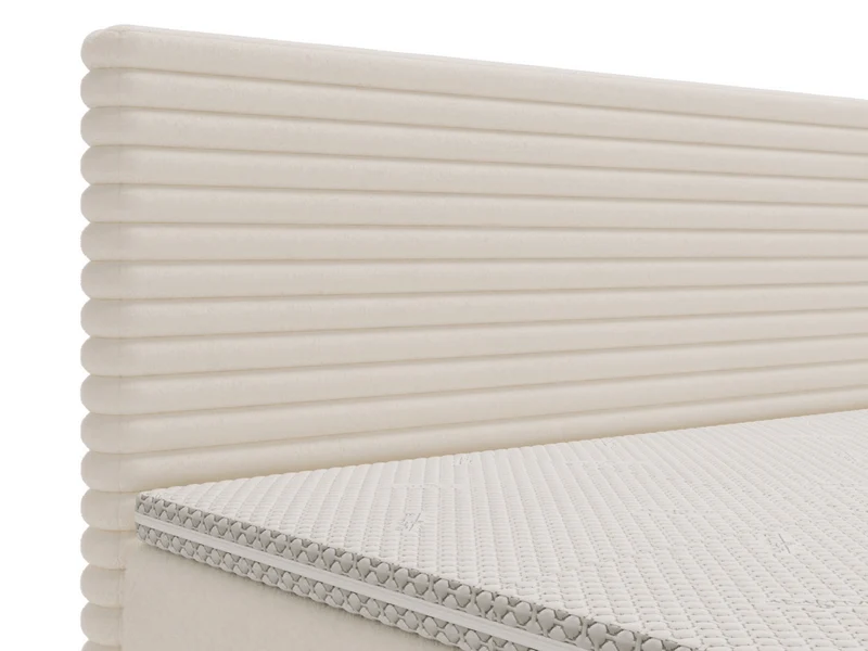 Lit complet lit Boxspring avec sommier matelas et surmatelas - SARA