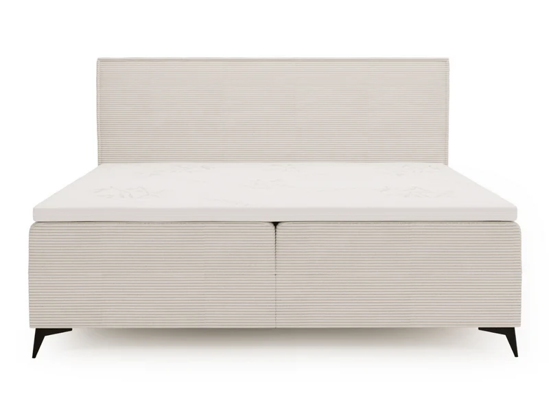 Lit complet lit Boxspring avec sommier matelas et surmatelas - ELSA