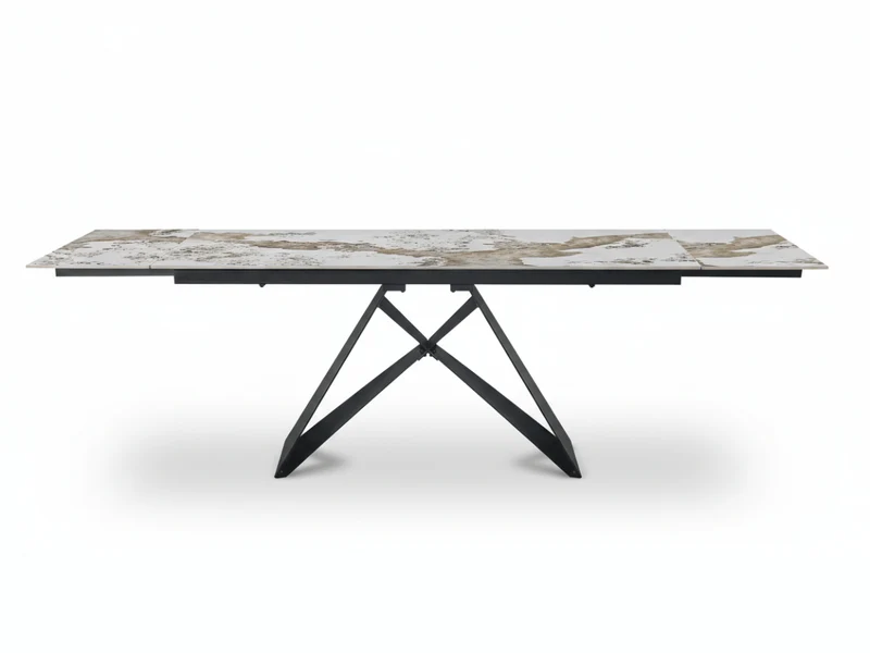 Table à manger extensible MASDAR en céramique – 180 cm fermée / 260 cm ouverte