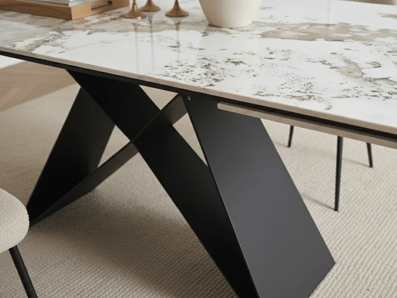 Table à manger extensible MASDAR en céramique – 180 cm fermée / 260 cm ouverte