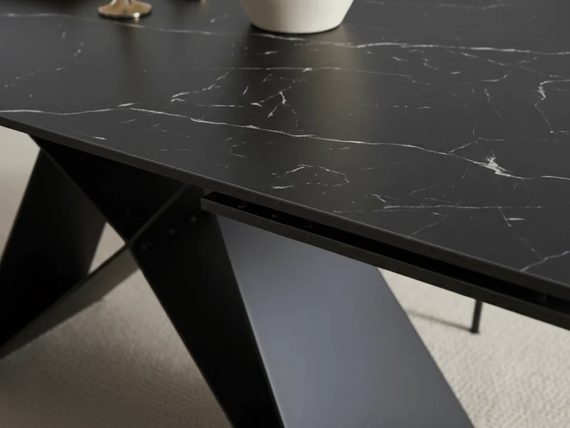 Table à manger extensible MASDAR en céramique – 180 cm fermée / 260 cm ouverte