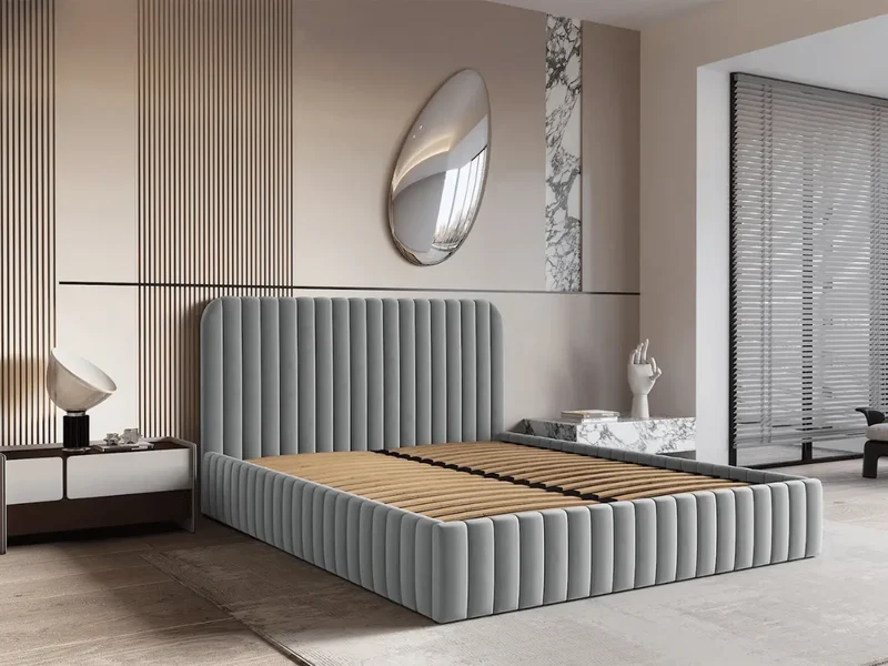 Lit design avec coffre de rangement - MAELLE