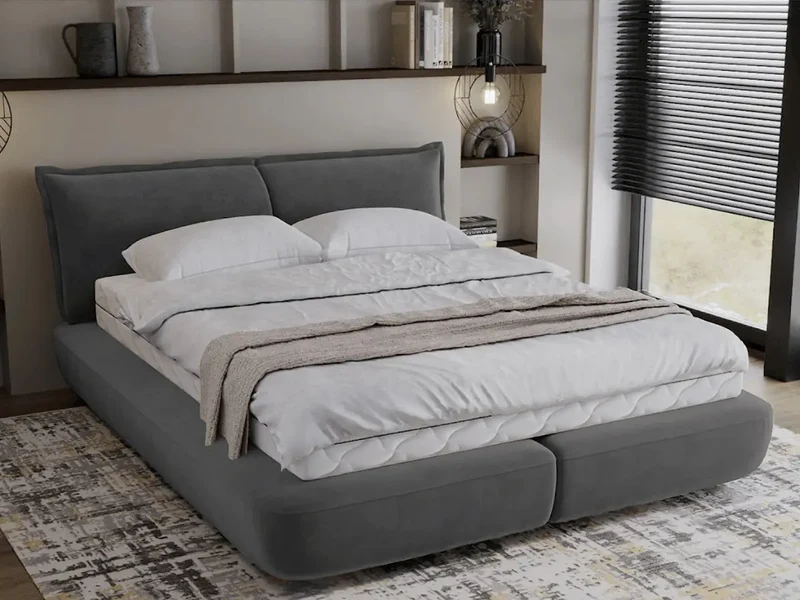 Lit design double sommier - NORA