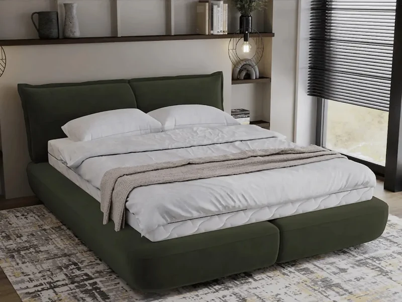 Lit design double sommier - NORA