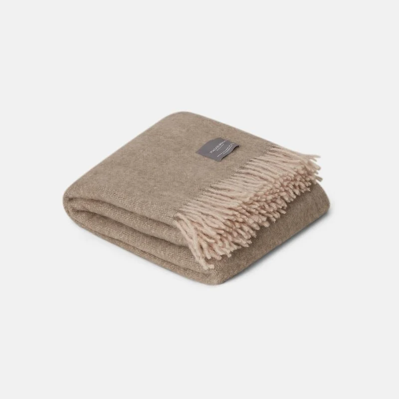 Plaid Mohair Taupe