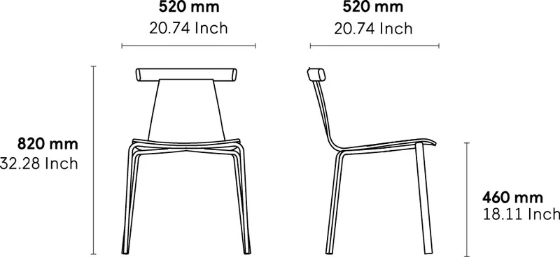 Chaise Atal avec dossier - ALKI