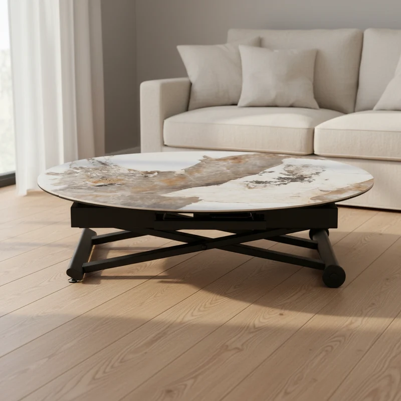 Table basse céramique marbre relevable – Setty