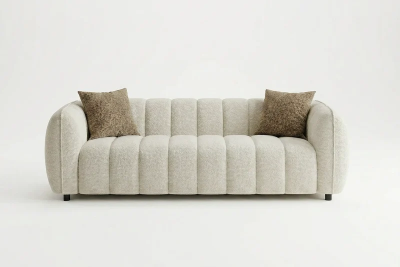 Canapé Droit 3 Places Effet Bubble BOBBLY-200 x 100 cm