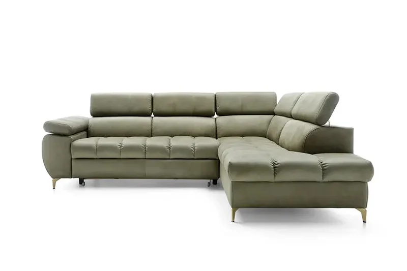 Canapé d'angle Convertible avec Coffre de Rangement LUGANA - 272 x 200 cm