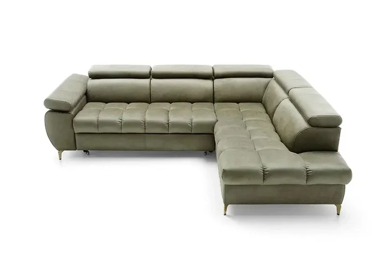 Canapé d'angle Convertible avec Coffre de Rangement LUGANA - 272 x 200 cm