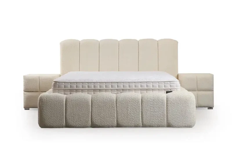 Lit Coffre avec Tête de Lit RUBIS ROYAL - 140 à 180 cm