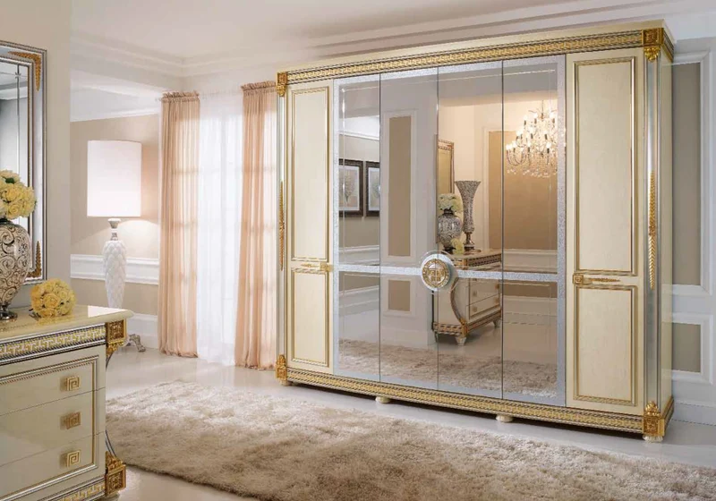 Chambre complète italienne armoire 6 portes - Liberty