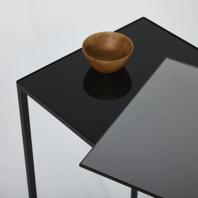 Console d'entrée en verre teinté - Mia