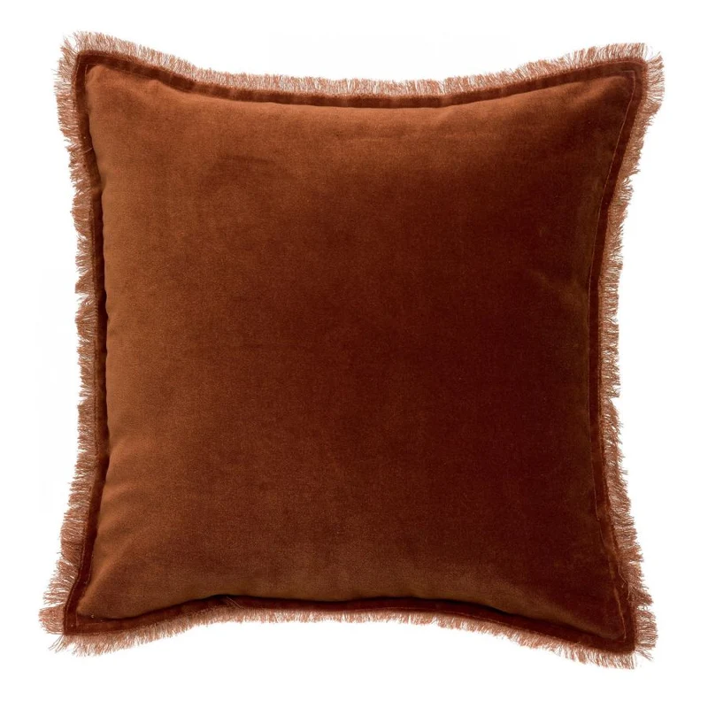 Coussin velours Caramel