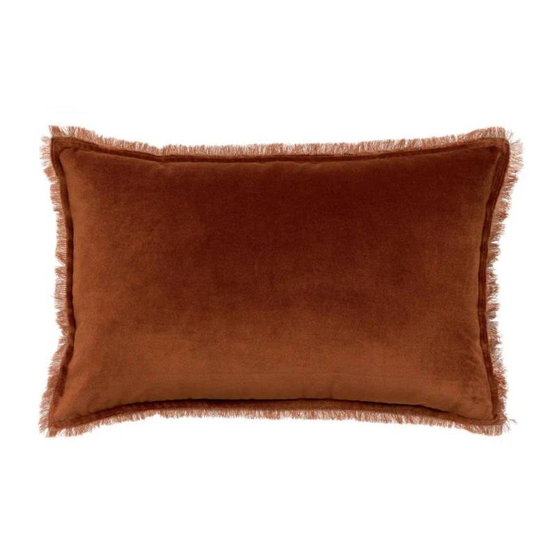 Coussin velours Caramel