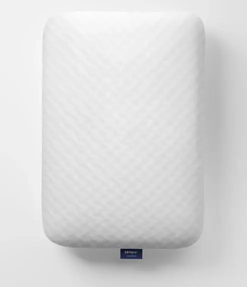 ZenPur - Oreiller Cervical Ergonomique "Ferme" en Mousse à Mémoire de Forme et Anti-Acariens
