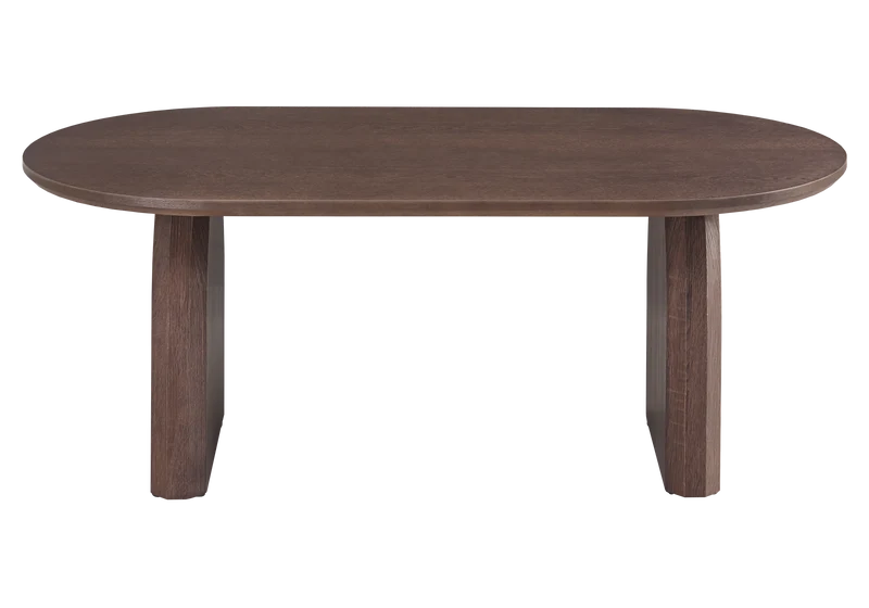 Table basse ovale bois noyer foncé - Nael