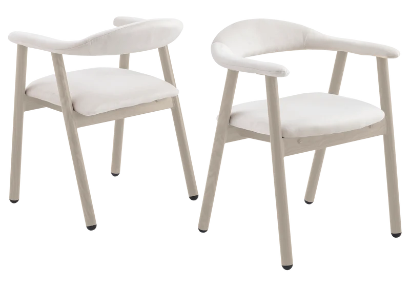 Ensemble table à manger extensible travertin et 4 chaises - Leon